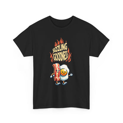 Sizzling Goodness Breakfast Tee — Funny Bacon &amp; Egg Graphic T-Shirt