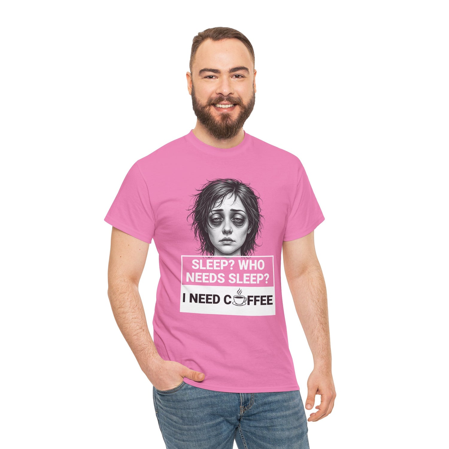 Coffee Lover Tee — "Sleep? Who Needs Sleep? I Need Coffee" Graphic T-Shirt