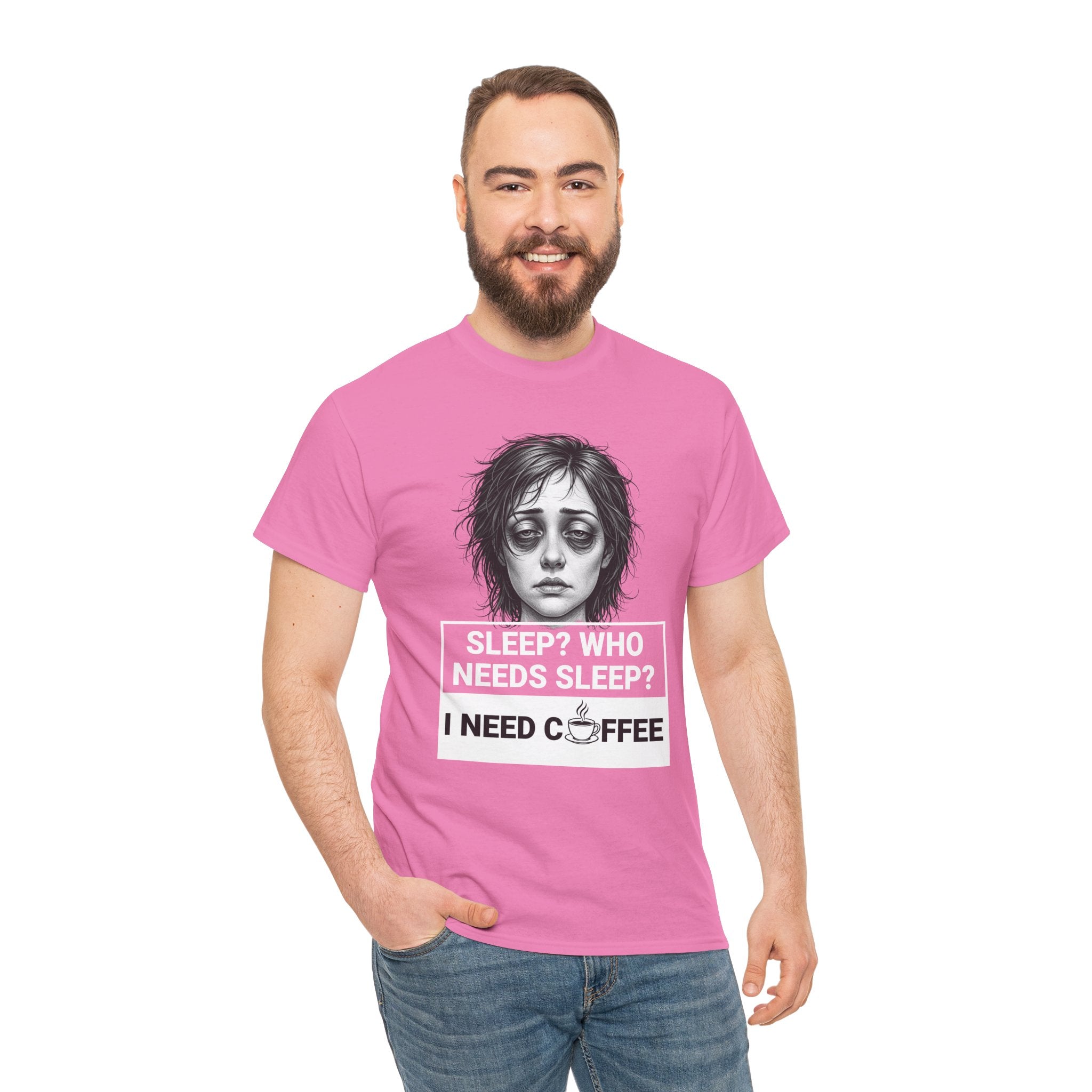 Coffee Lover Tee — "Sleep? Who Needs Sleep? I Need Coffee" Graphic T-Shirt