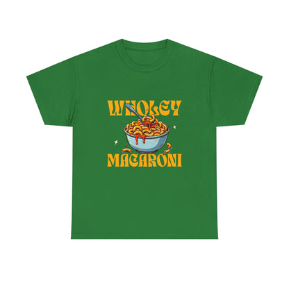 Wholey Macaroni Unisex Tee, Funny T-Shirt, Casual Graphic Shirt, Gift for Pasta Lovers, Foodie Apparel, Comfortable Everyday Wear