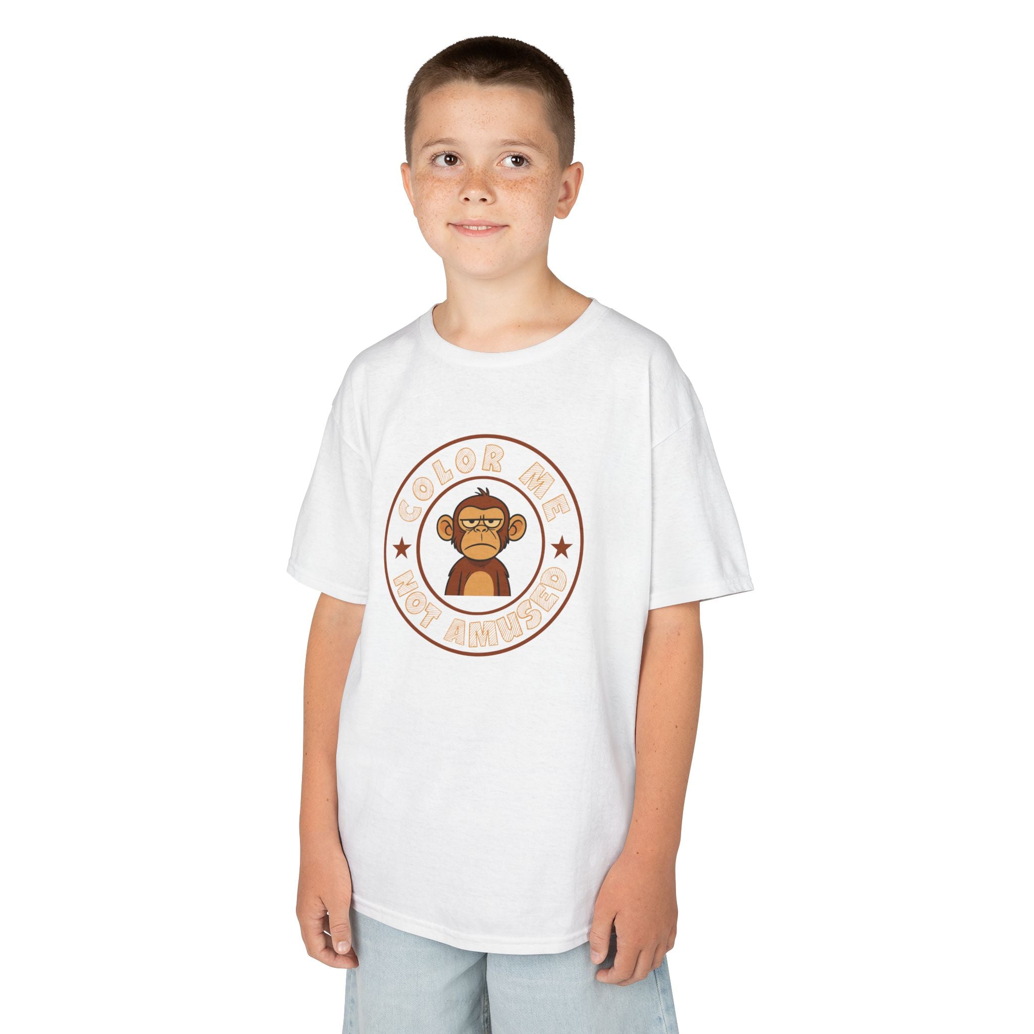 Kids Tee — Color Me Not Amused -  Monkey