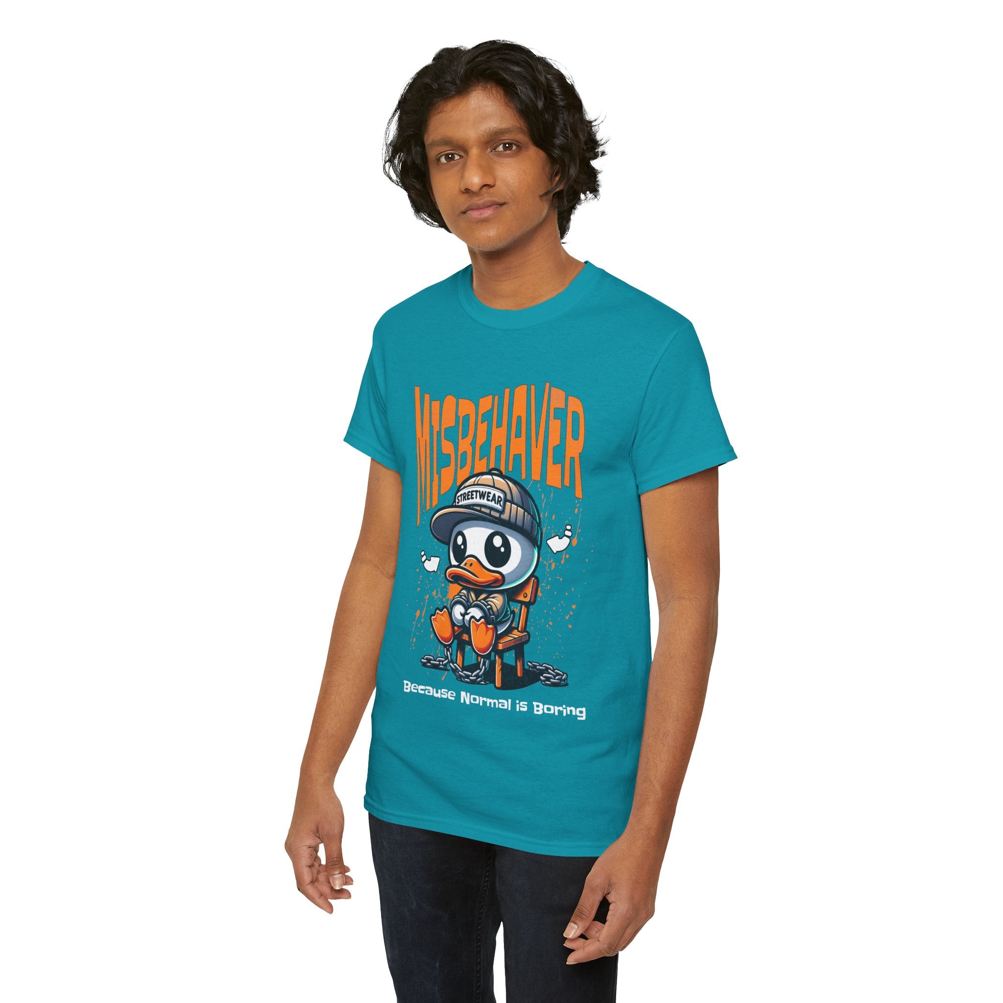 Misbehaver Duck T-Shirt — "Because Normal Is Boring" Graphic Tee