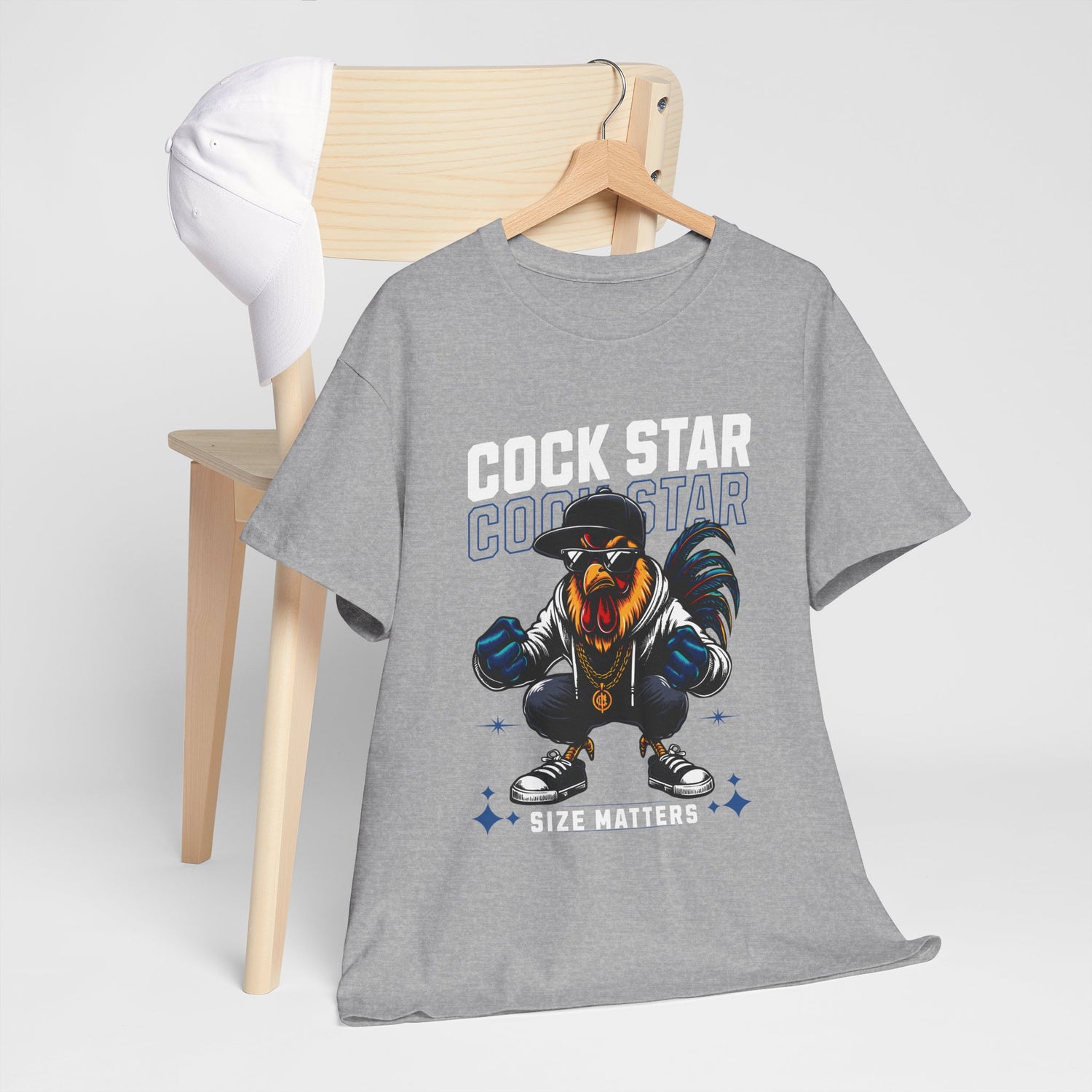 Cock Star Rooster T-Shirt — Size Matters Graphic Tee