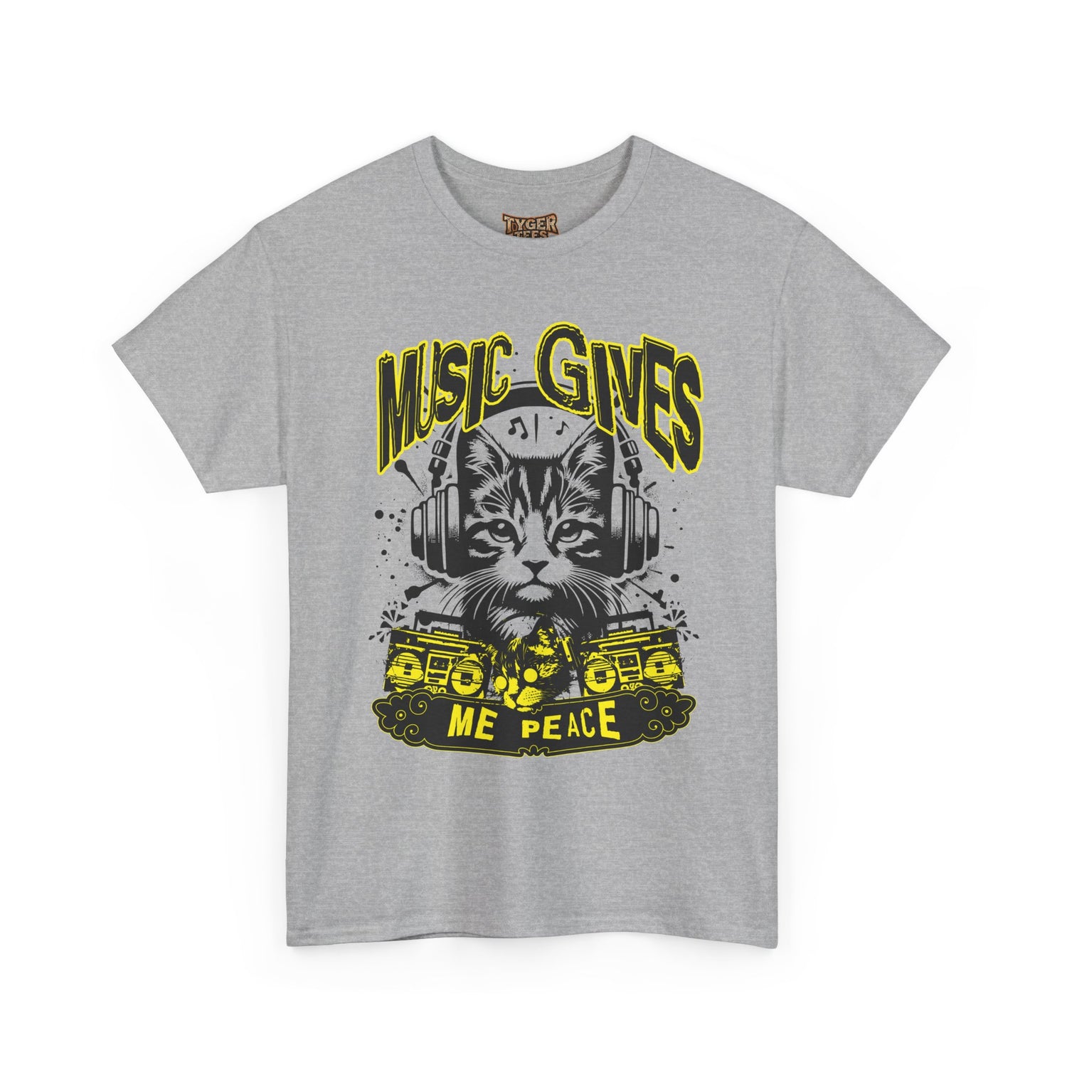 Music Gives Me Peace Cat T-Shirt