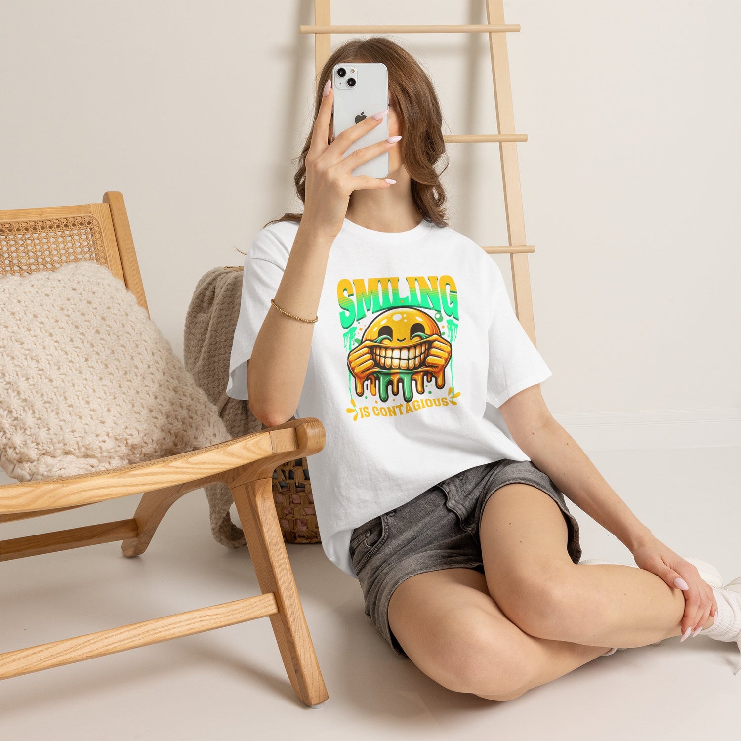 Smiling Is Contagious – Happy Smiley Face T-Shirt