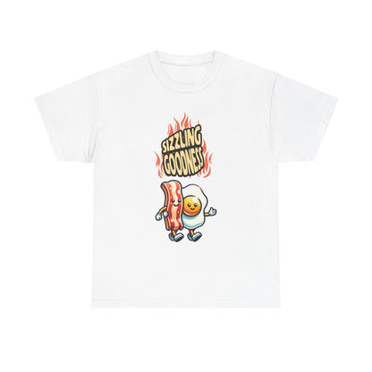 Sizzling Goodness Breakfast Tee — Funny Bacon &amp; Egg Graphic T-Shirt