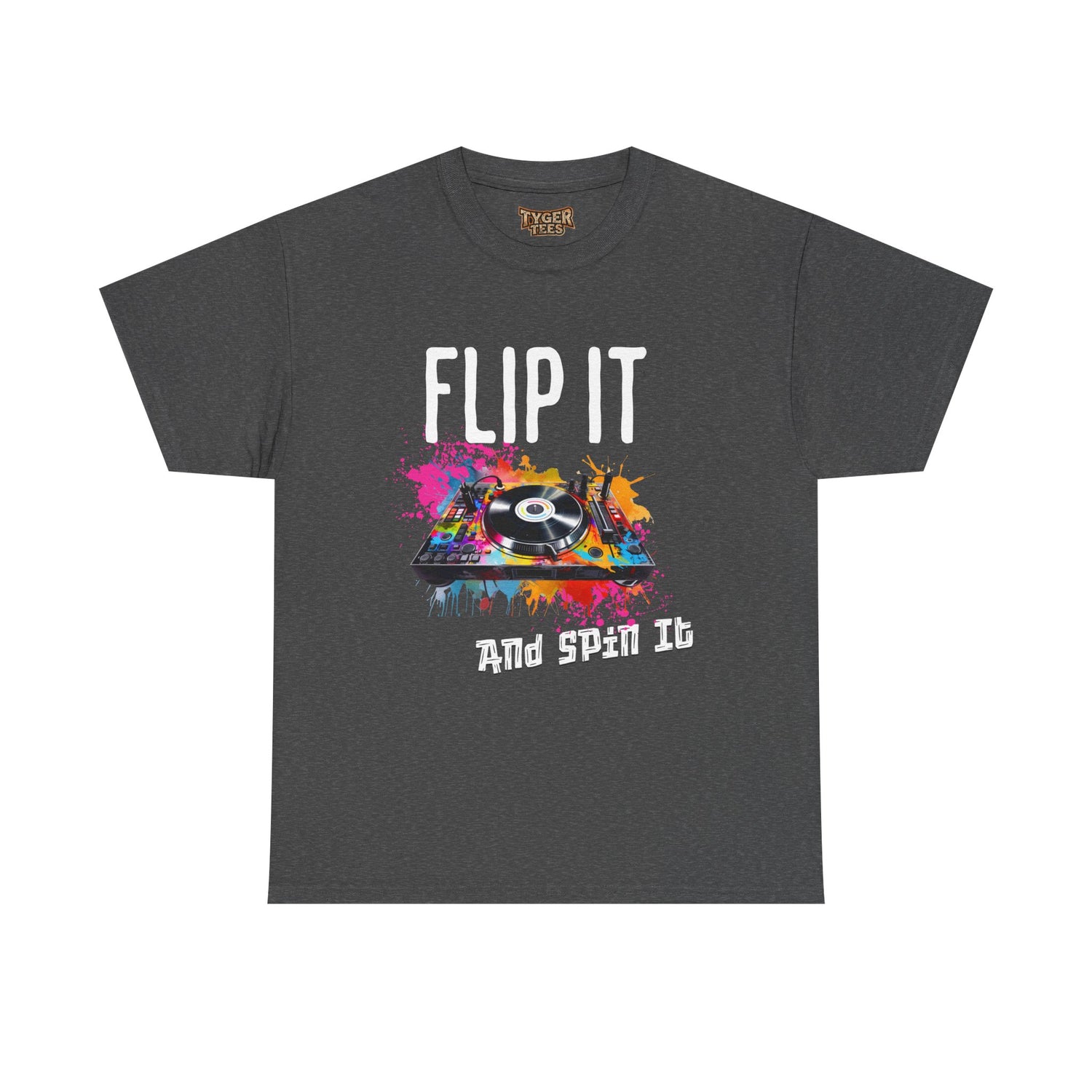 Flip &amp; Spin the Record Unisex Heavy Cotton Tee