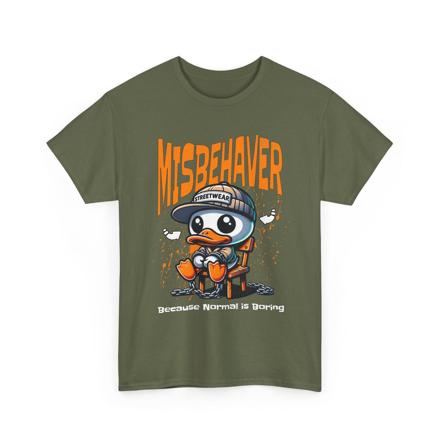 Misbehaver Duck T-Shirt — "Because Normal Is Boring" Graphic Tee