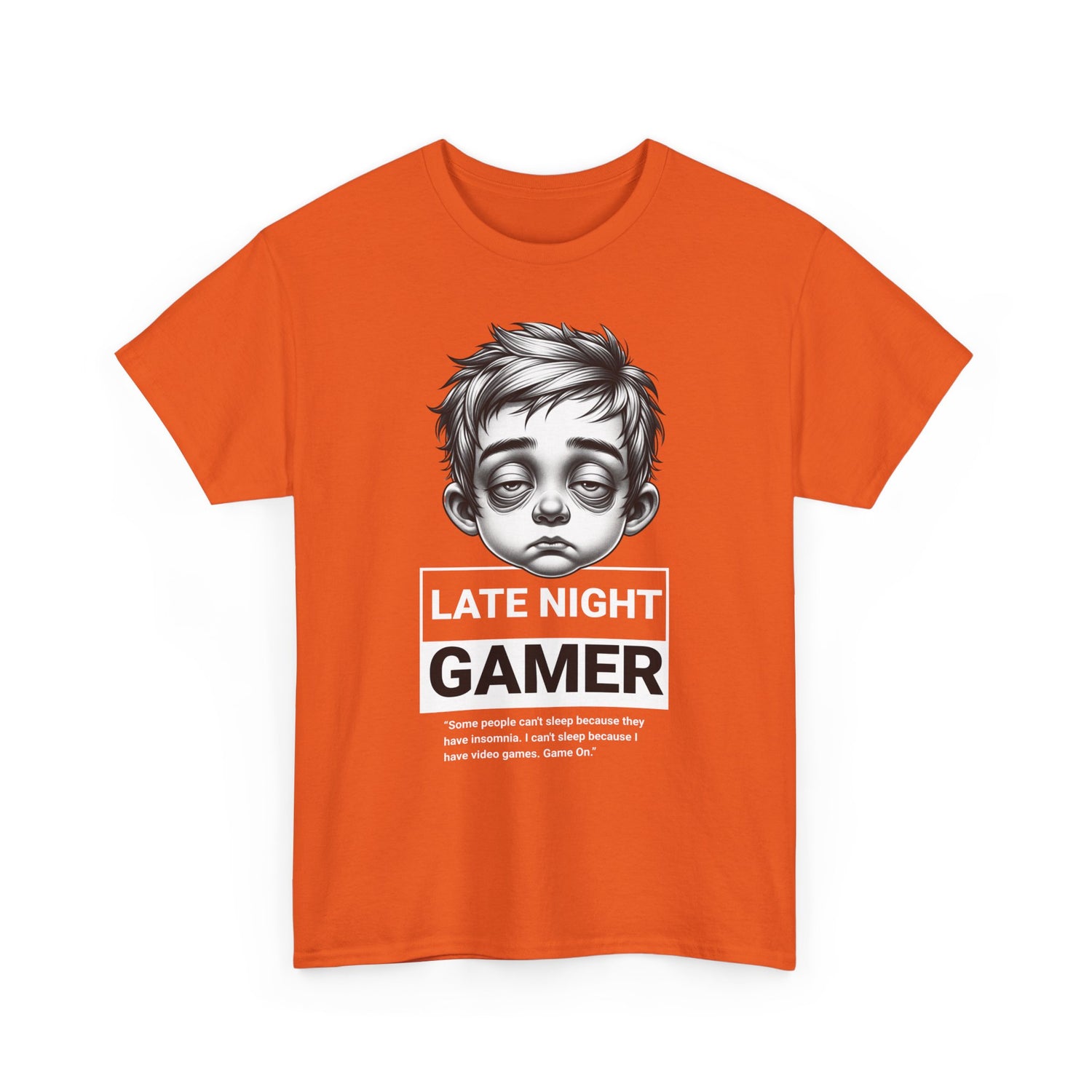 Late Night Gamer T-Shirt — Funny Sleepy Gamer Graphic Tee
