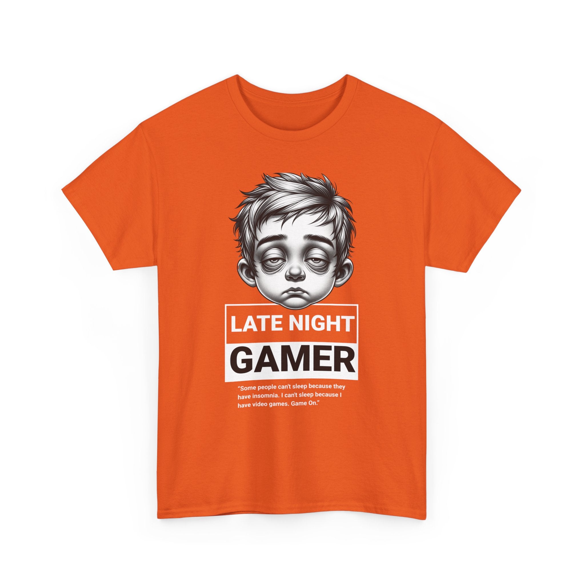 Late Night Gamer T-Shirt — Funny Sleepy Gamer Graphic Tee
