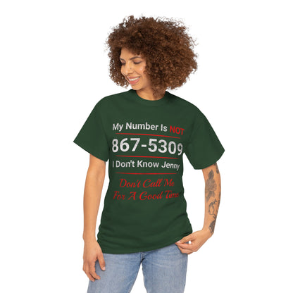 My Number Is NOT 867-5309 I Don&