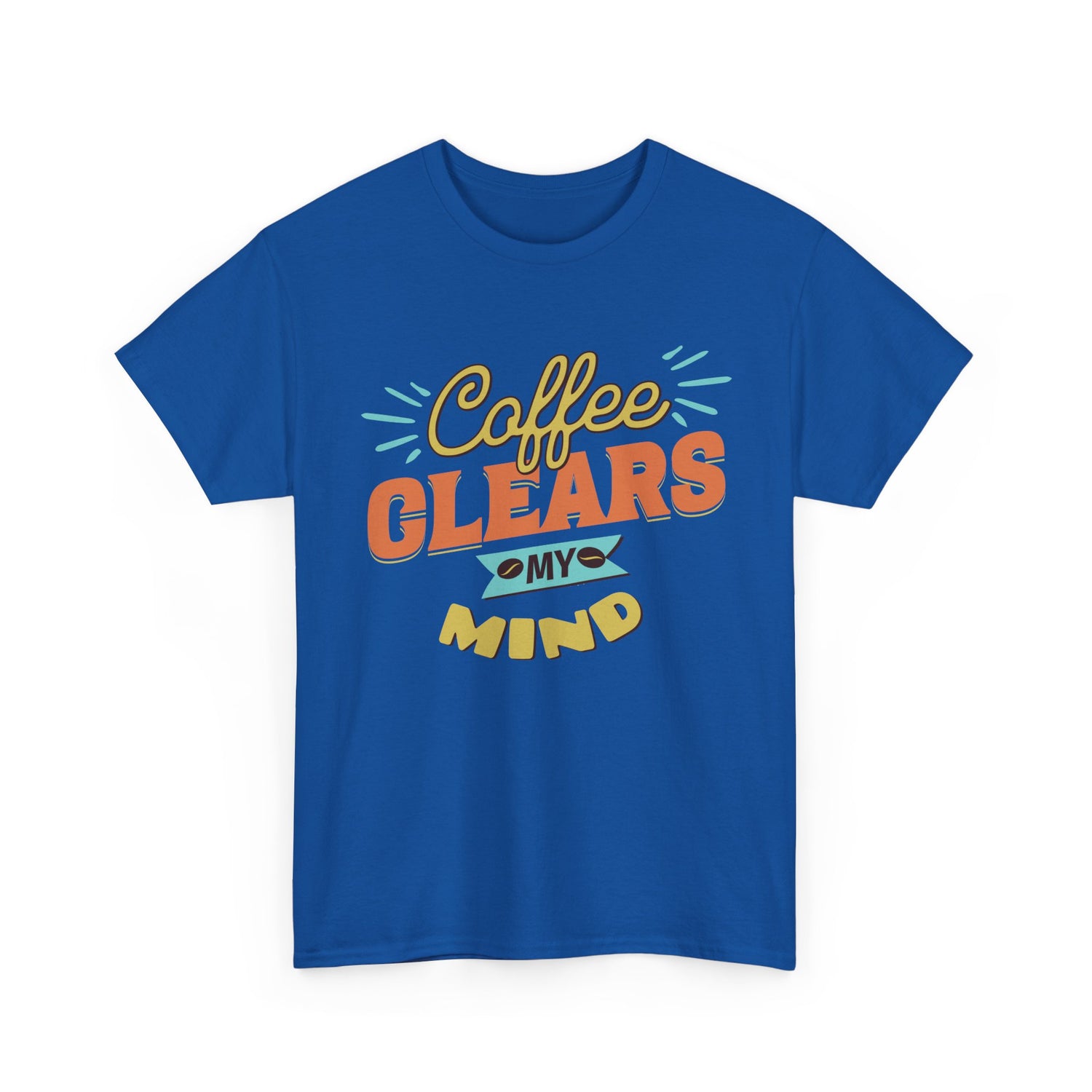 Coffee Clears My Mind T-Shirt — Retro Coffee Lover Tee