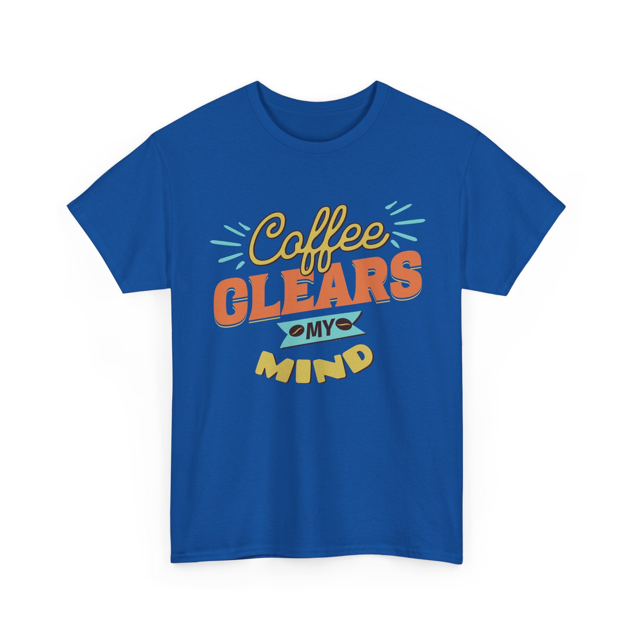 Coffee Clears My Mind T-Shirt — Retro Coffee Lover Tee