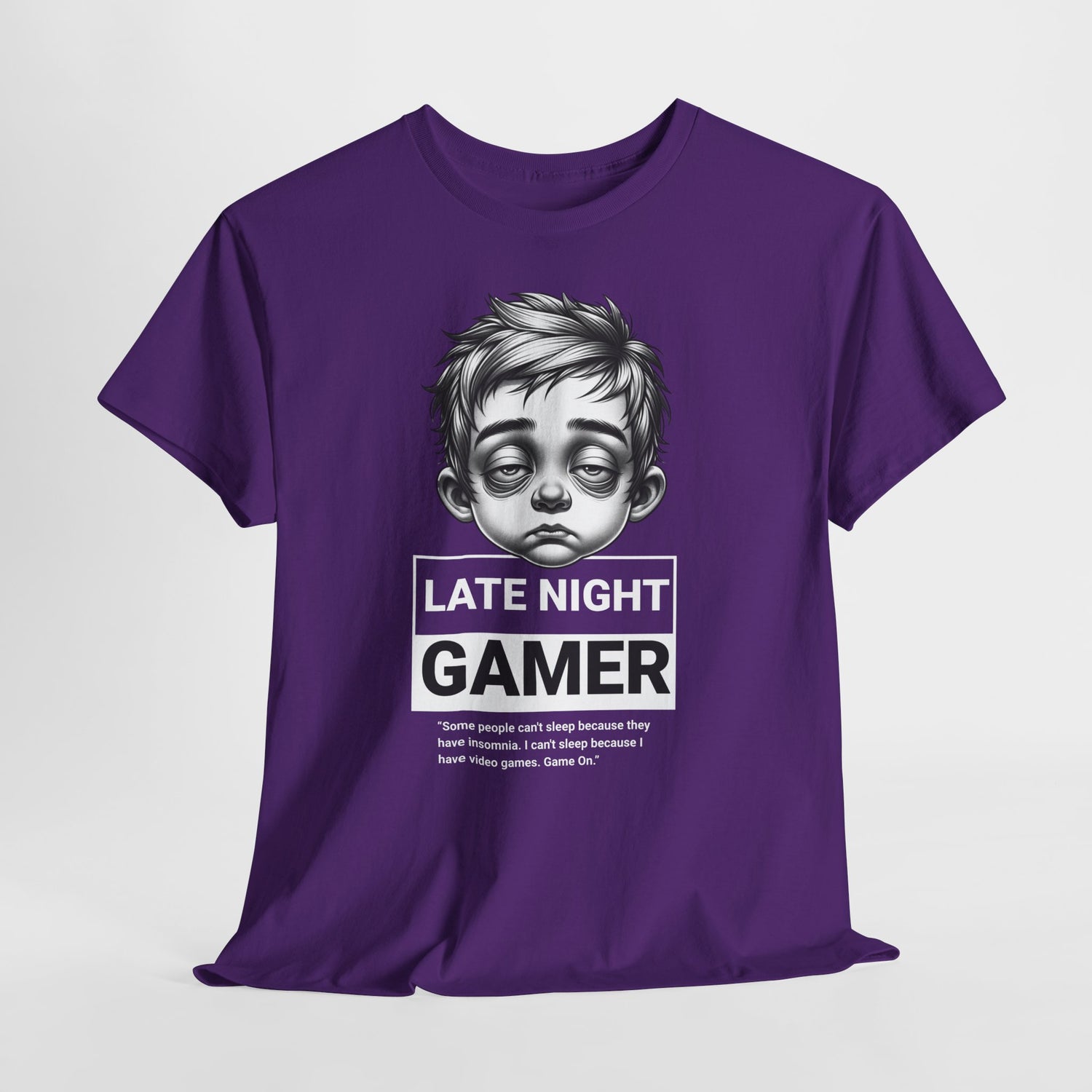 Late Night Gamer T-Shirt — Funny Sleepy Gamer Graphic Tee