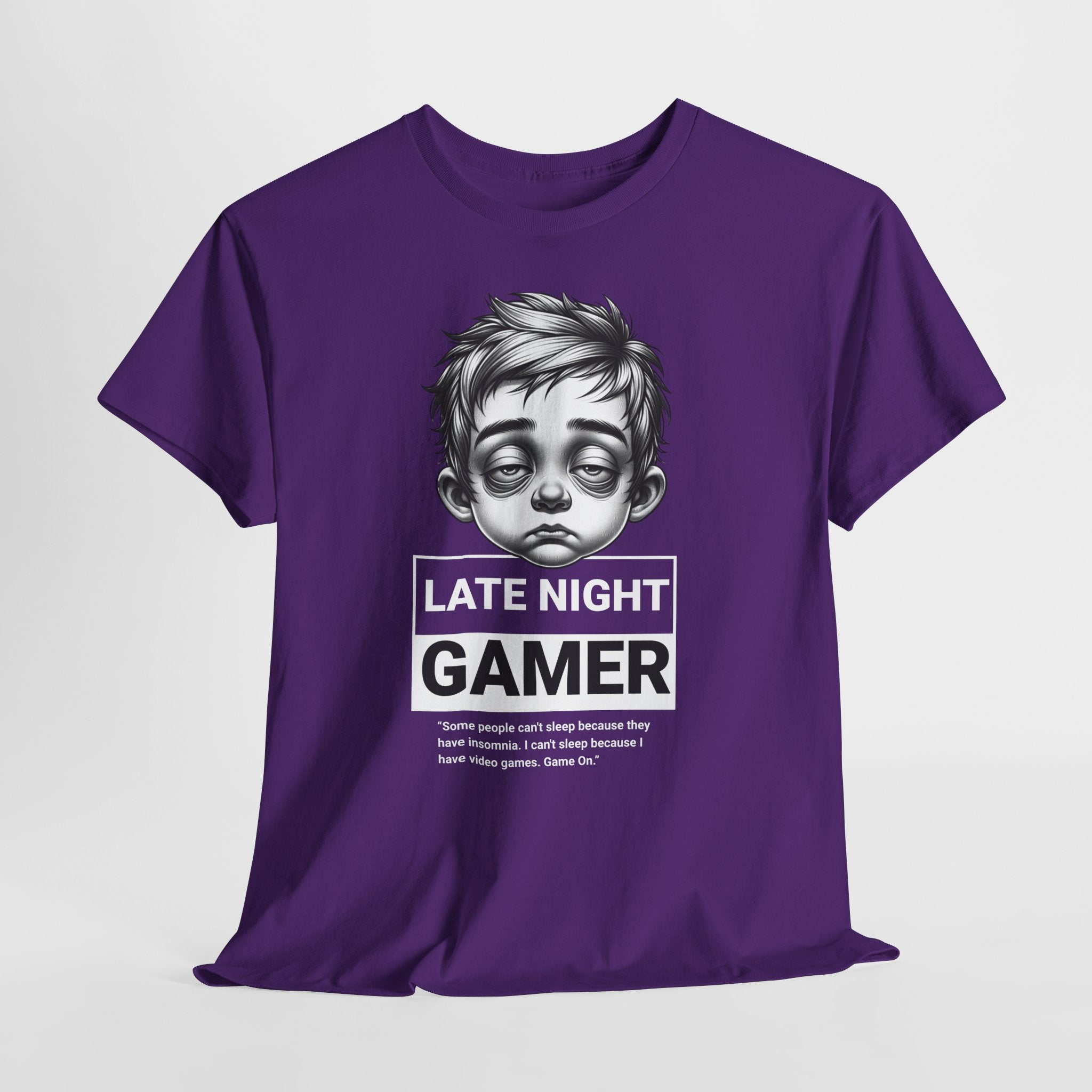 Late Night Gamer T-Shirt — Funny Sleepy Gamer Graphic Tee