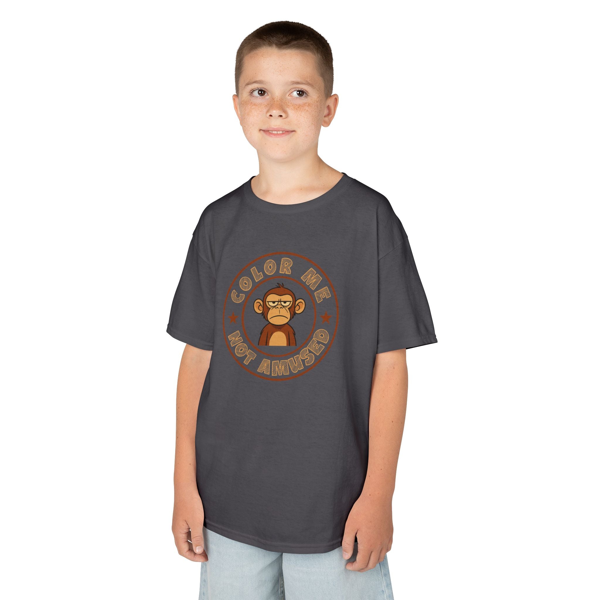 Kids Tee — Color Me Not Amused -  Monkey