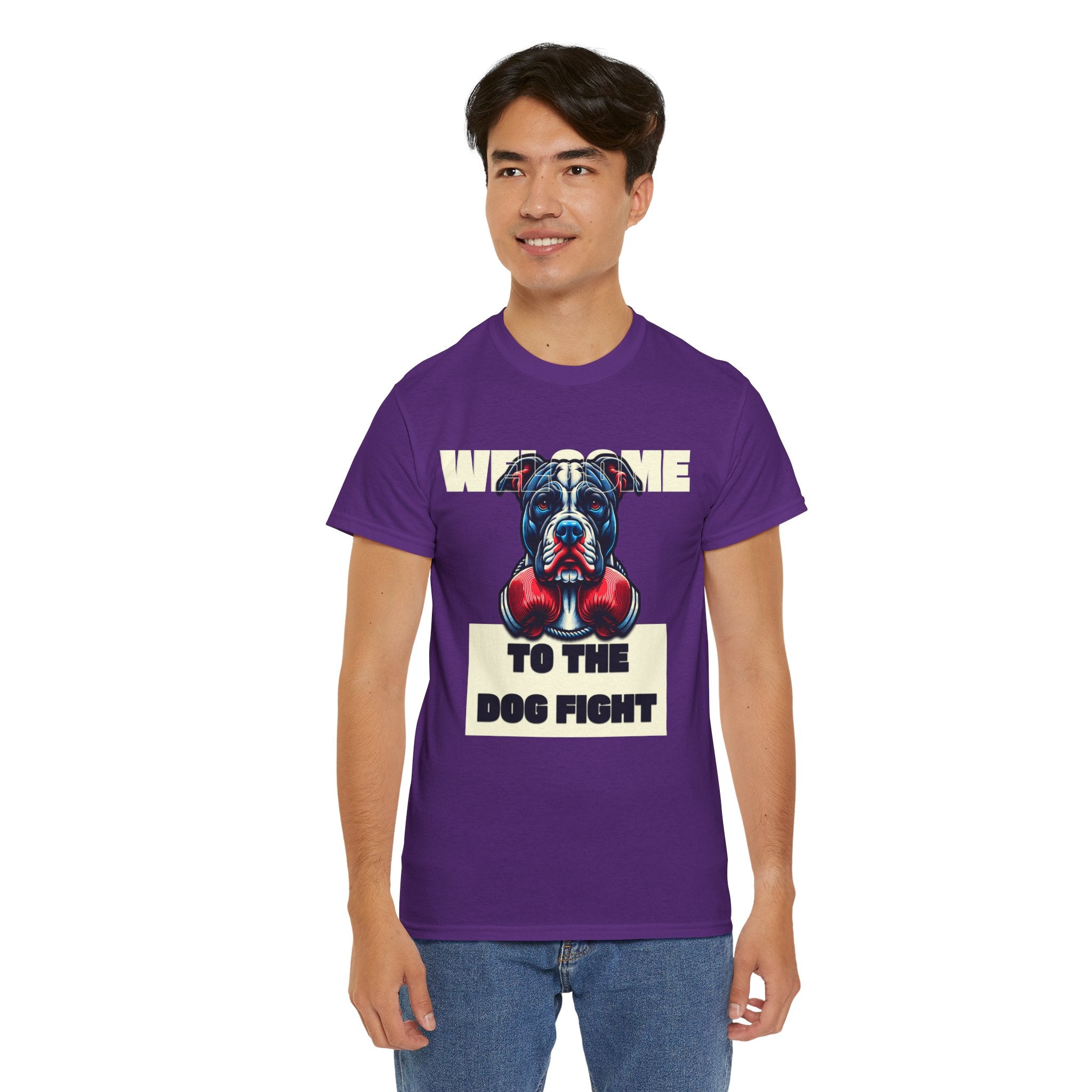 Dog Fight Boxing Dog T-Shirt — Welcome To The Dog Fight Graphic Tee
