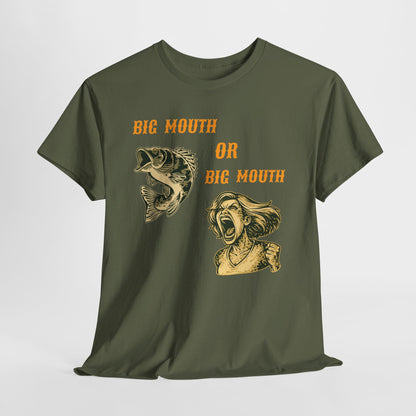Big Mouth or Big Mouth? Funny Bass Fishing T-Shirt
