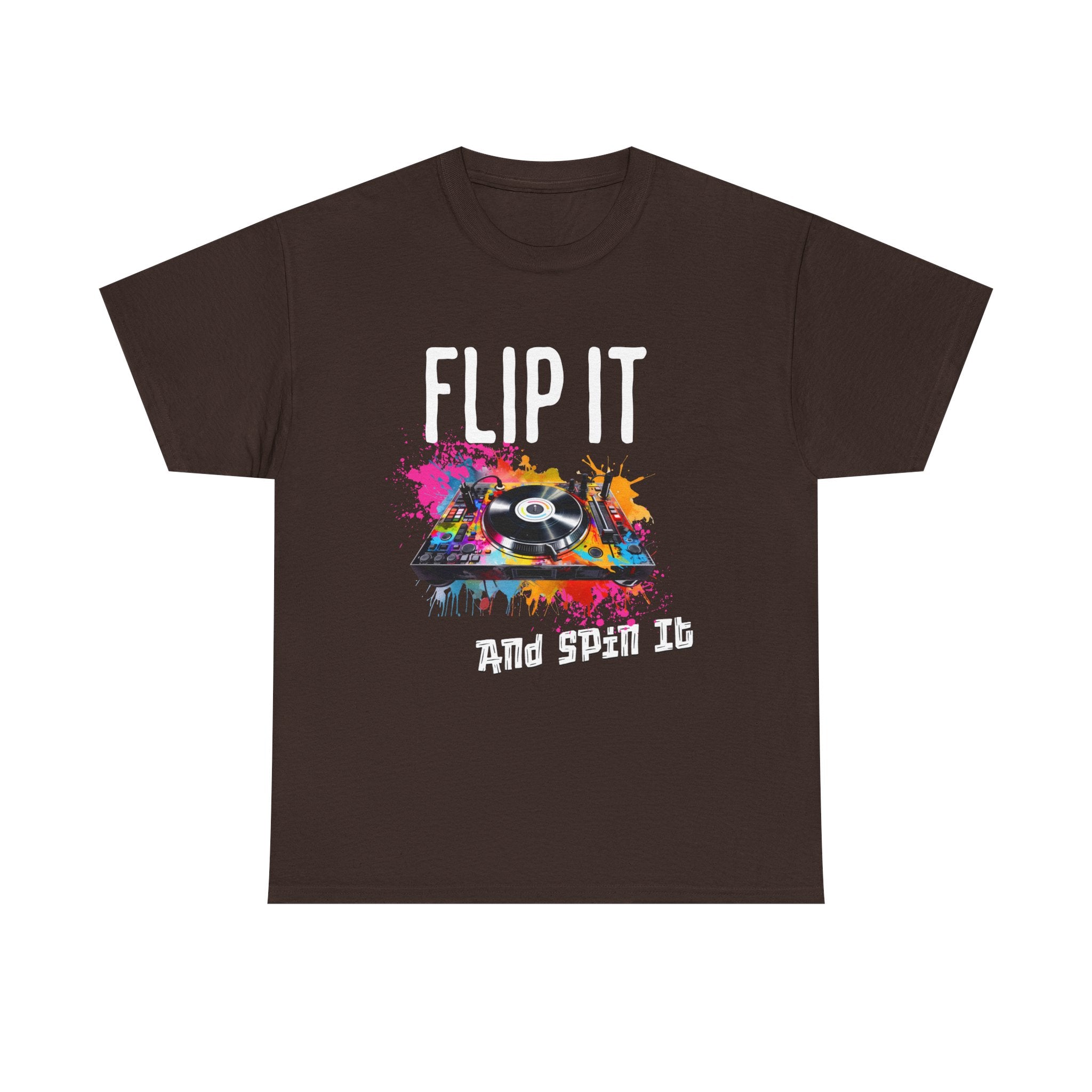 Flip &amp; Spin the Record Unisex Heavy Cotton Tee
