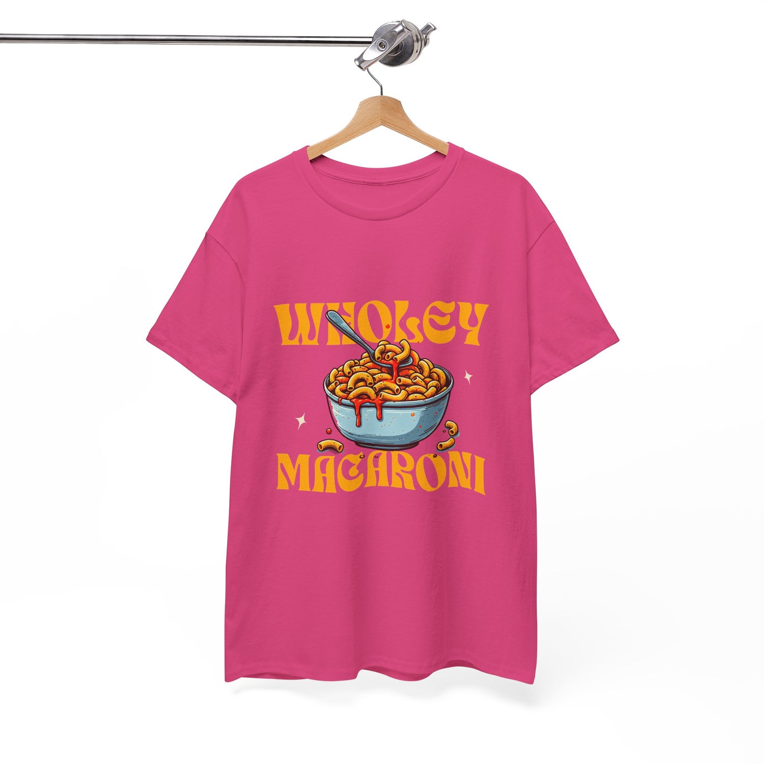 Wholey Macaroni Unisex Tee, Funny T-Shirt, Casual Graphic Shirt, Gift for Pasta Lovers, Foodie Apparel, Comfortable Everyday Wear