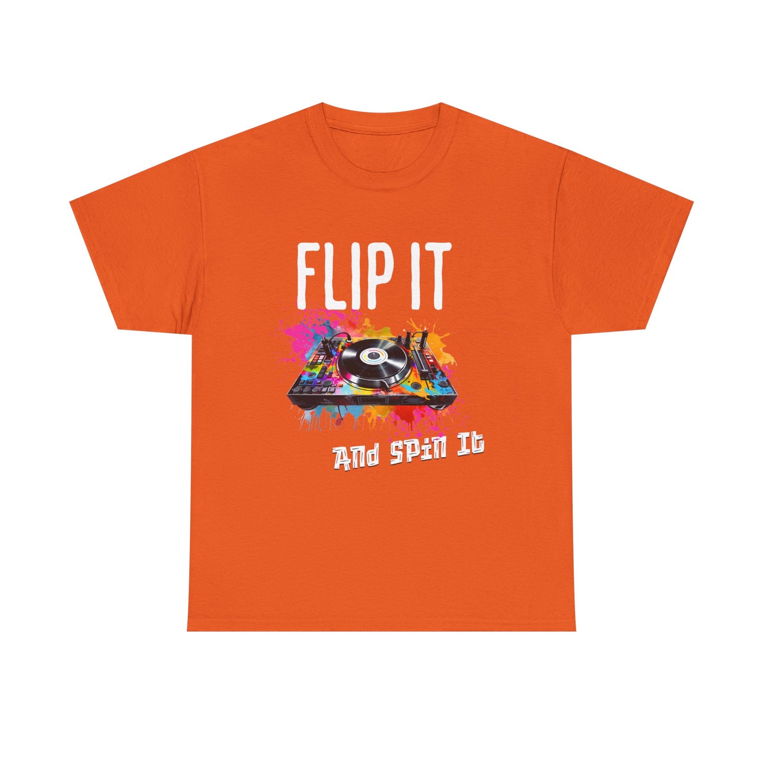 Flip &amp; Spin the Record Unisex Heavy Cotton Tee