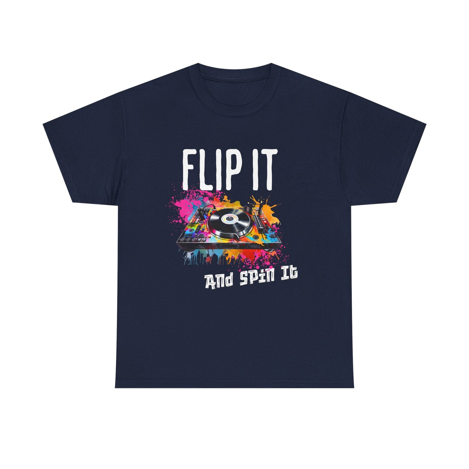 Flip &amp; Spin the Record Unisex Heavy Cotton Tee
