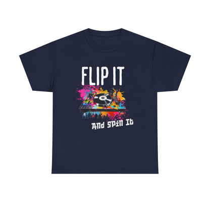 Flip &amp; Spin the Record Unisex Heavy Cotton Tee