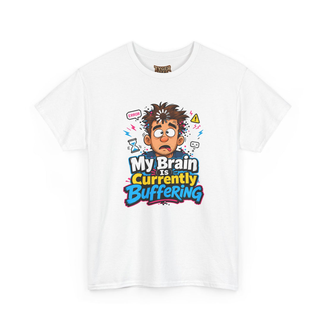 My Brain Is Currently Buffering T-Shirt — Funny Tech &amp; Mental Health Graphic Tee