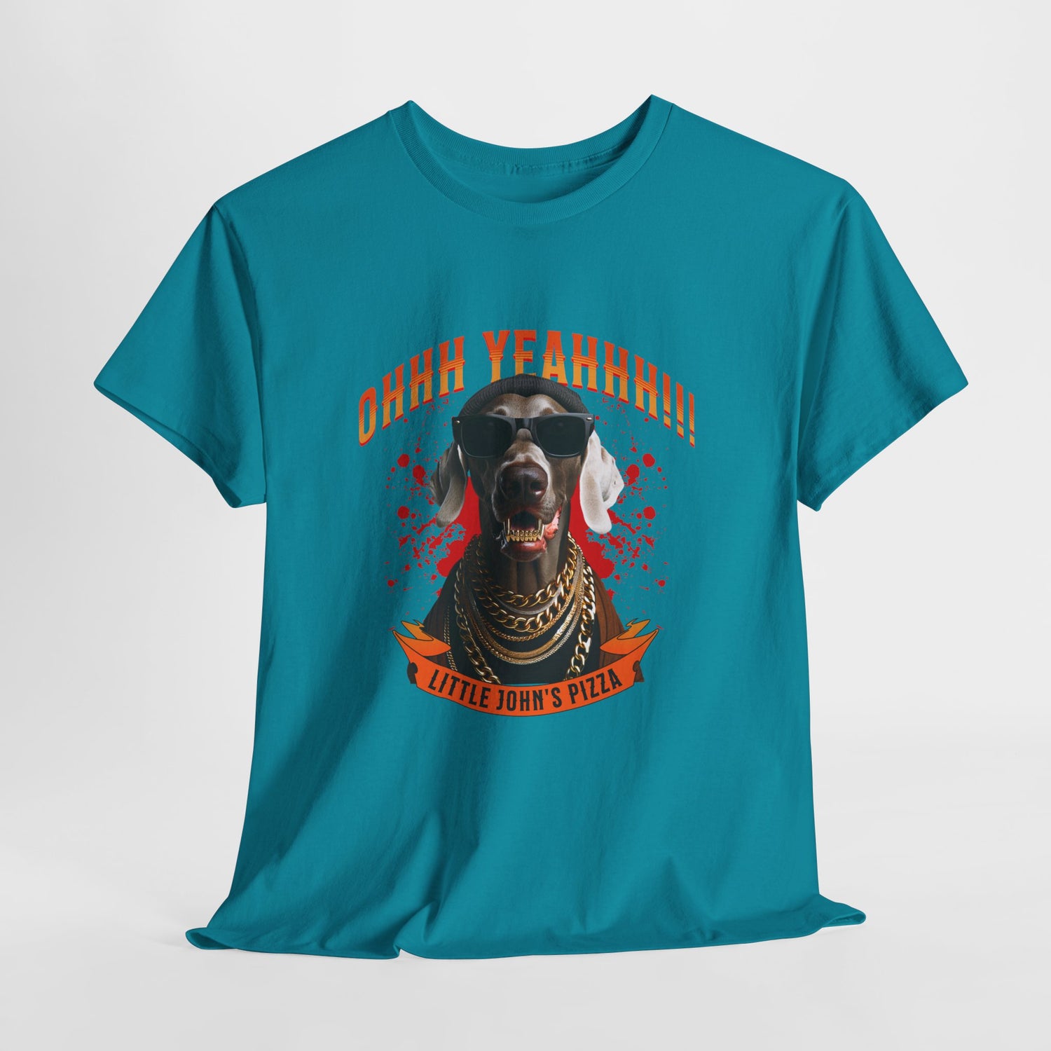 Little Johns Pizza Lover Unisex Tee, Ohhh Yeahhh Graphic Tee, Funny Dog T-Shirt, Food Lover Gift, Unisex Cotton Shirt