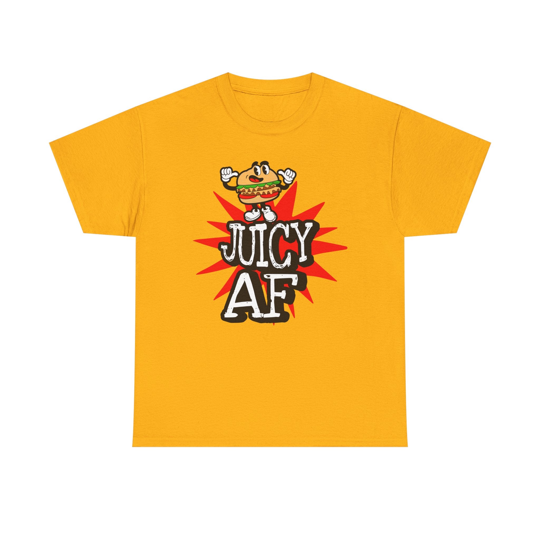 Juicy AF T-Shirt — Retro Cartoon Burger Graphic Tee