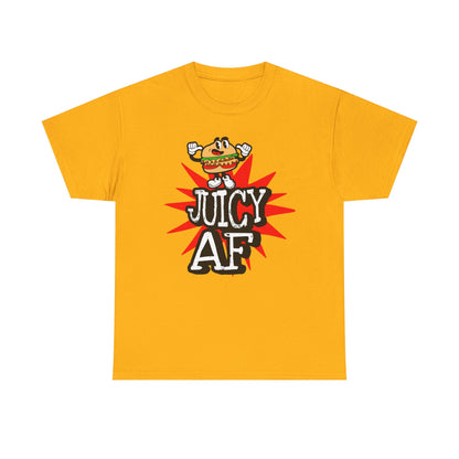 Juicy AF T-Shirt — Retro Cartoon Burger Graphic Tee