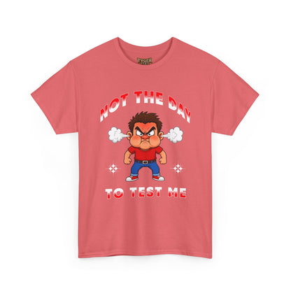 Not The Day To Test Me – Funny Angry Cartoon T-Shirt