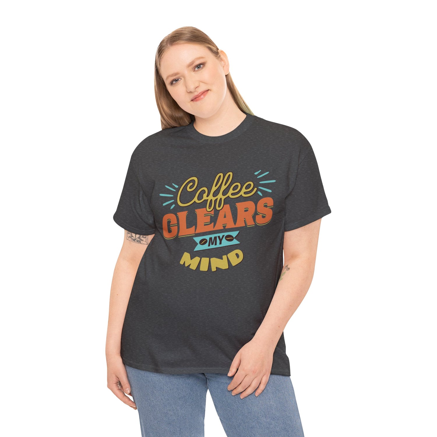 Coffee Clears My Mind T-Shirt — Retro Coffee Lover Tee