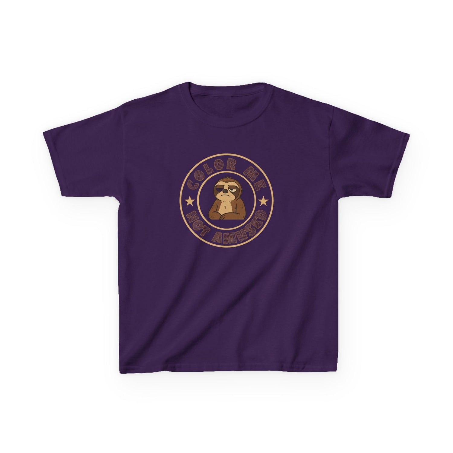 Kids Tee — Color Me Not Amused -  Sloth