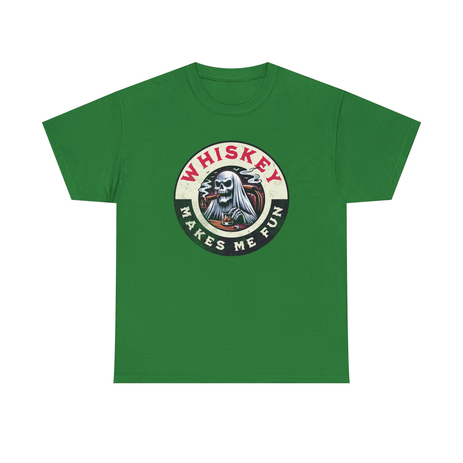 Whiskey Makes Me Fun T-Shirt — Vintage Skull Whiskey Graphic Tee