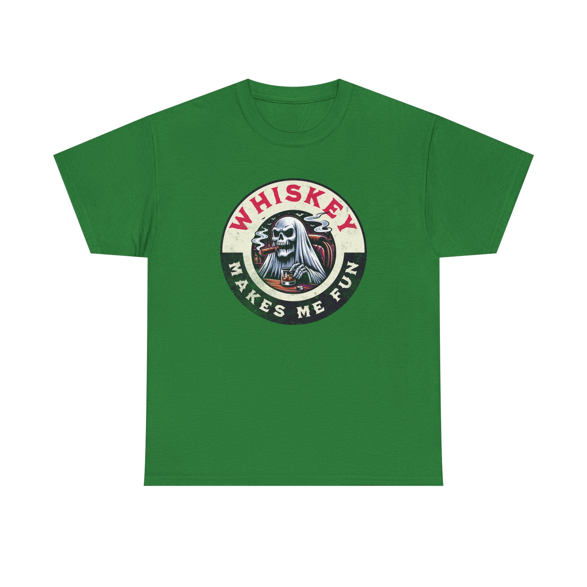 Whiskey Makes Me Fun T-Shirt — Vintage Skull Whiskey Graphic Tee