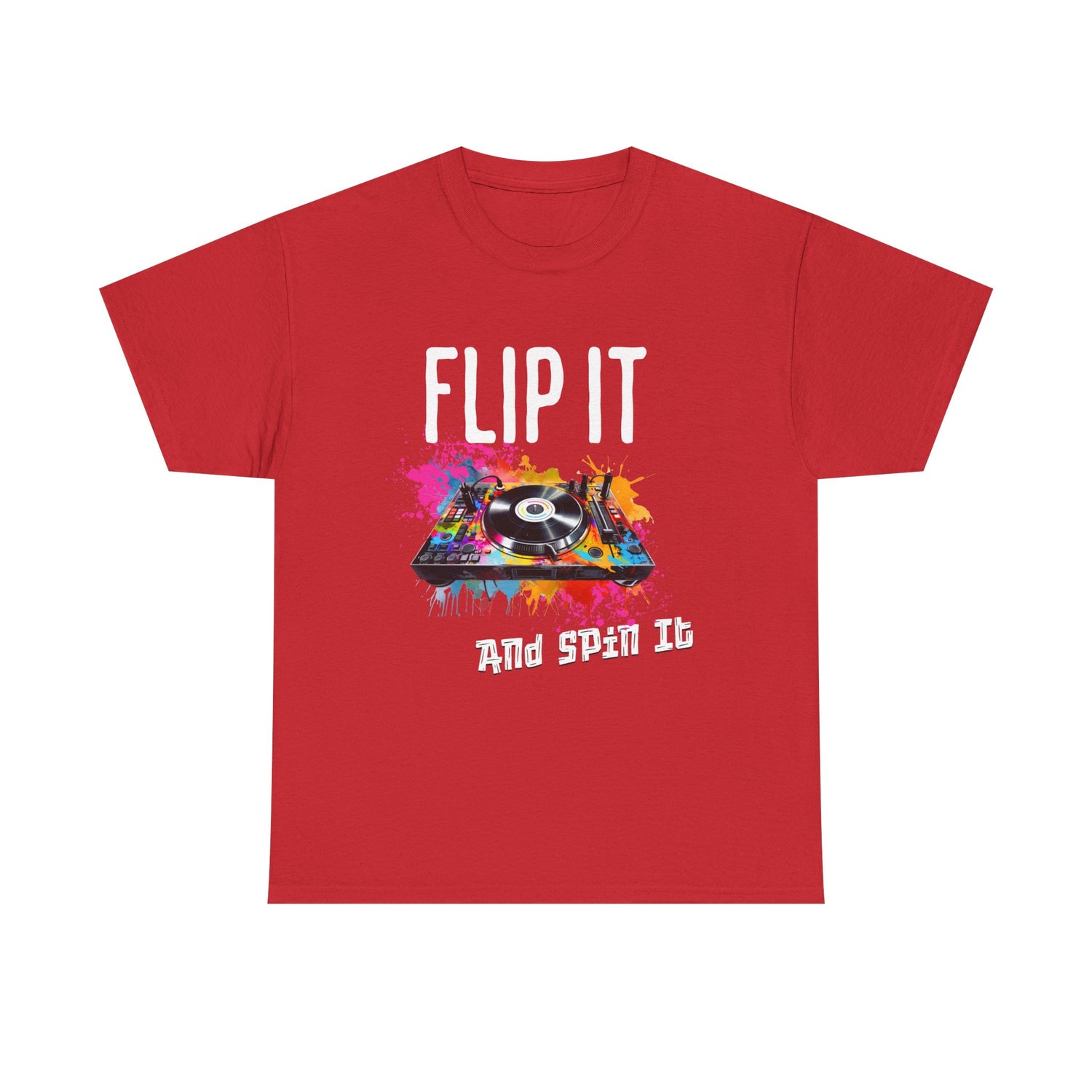 Flip &amp; Spin the Record Unisex Heavy Cotton Tee