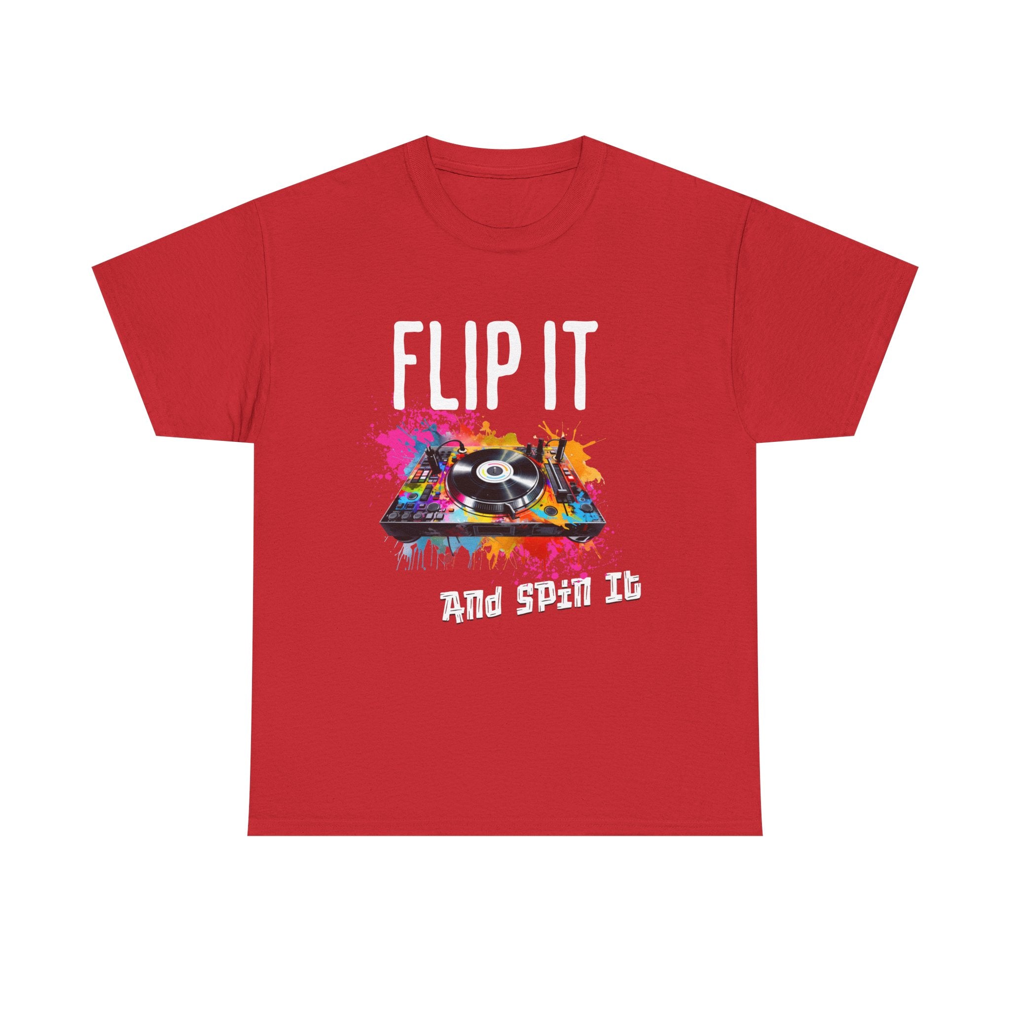 Flip &amp; Spin the Record Unisex Heavy Cotton Tee