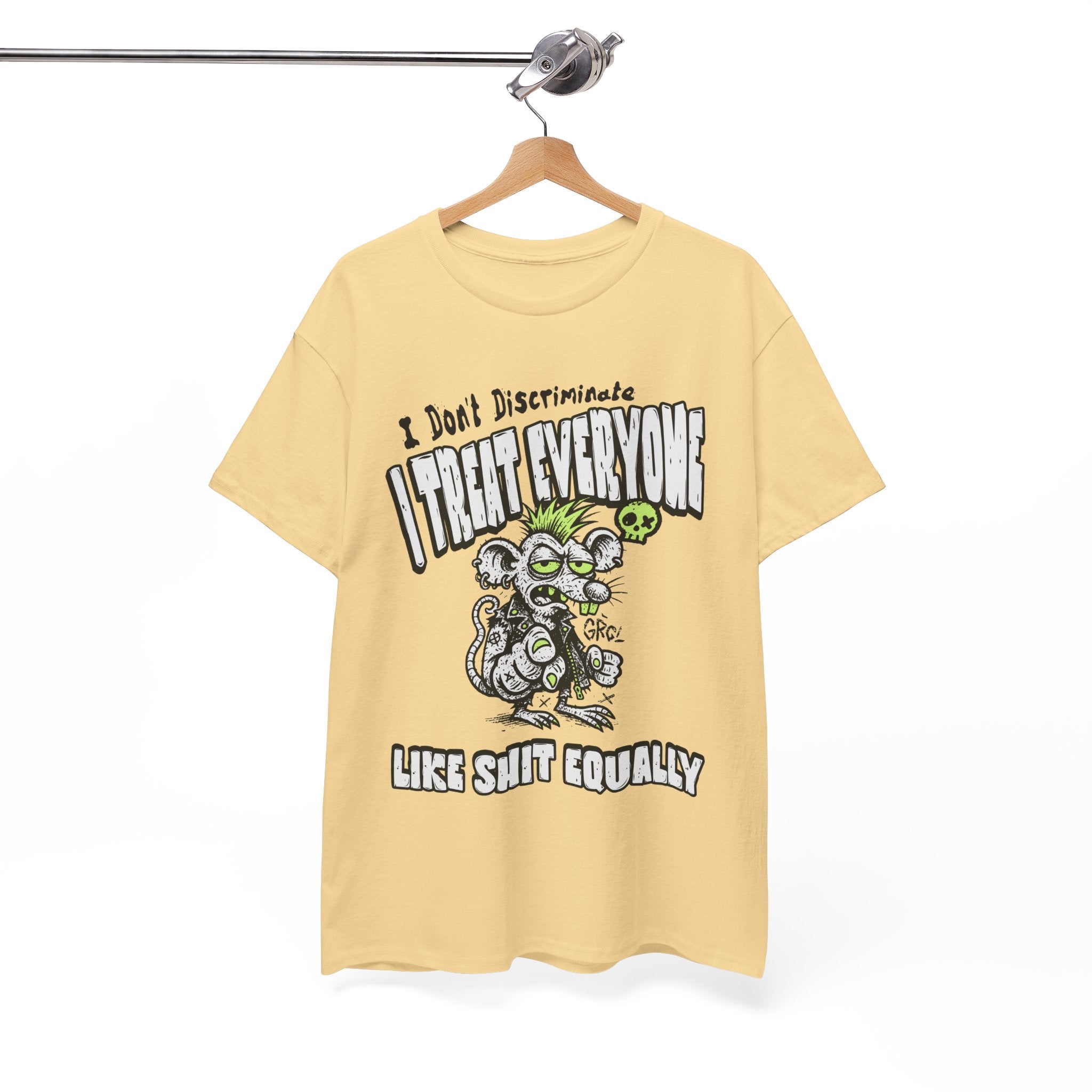 I Treat Everyone Like Shit Equally - Rude Rat Graphic Tee