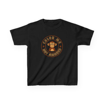 Kids Tee — Color Me Not Amused -  Monkey