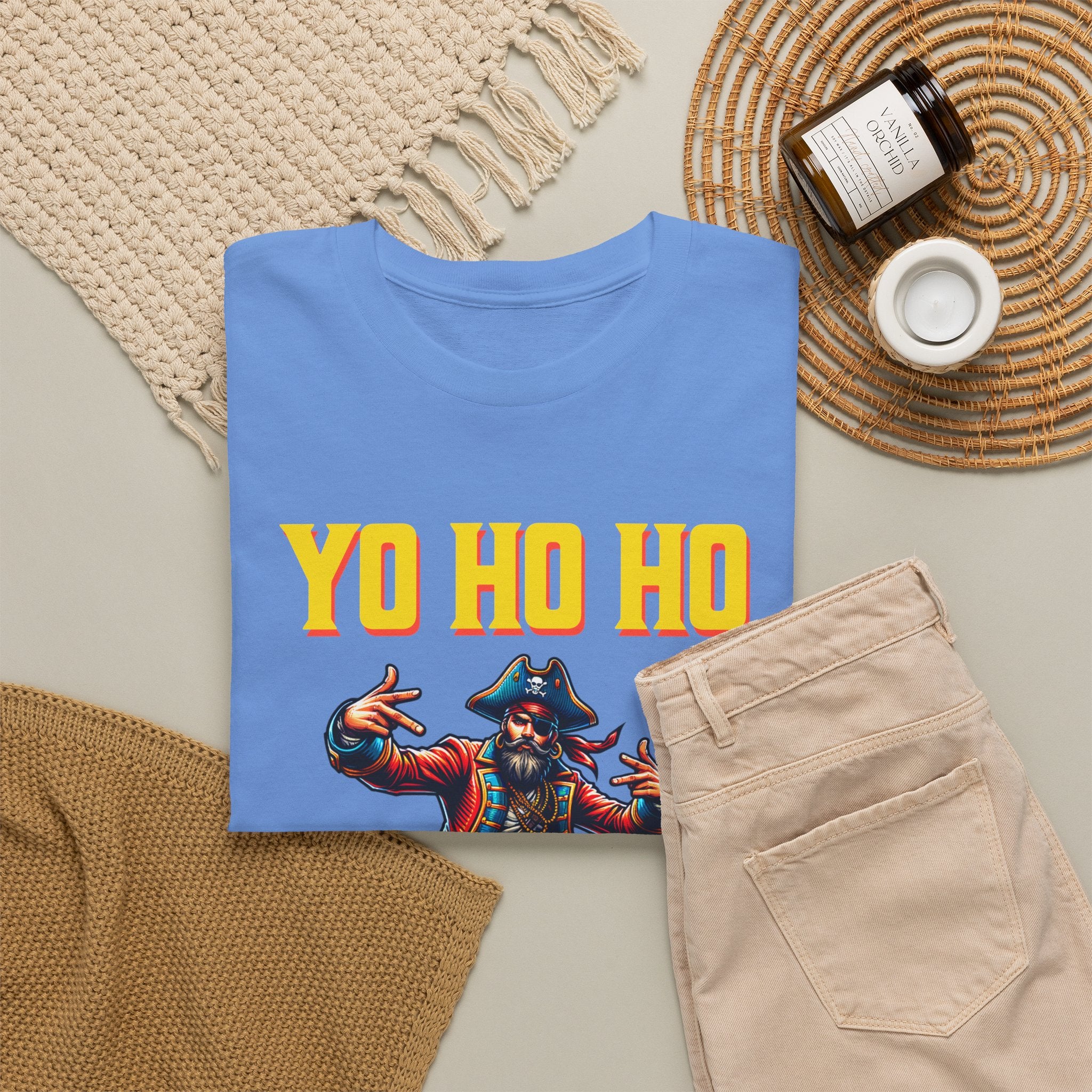 Yo Ho Ho Pirate T-Shirt – "Yo Ho Ho and a Bottle of Rum" Graphic Tee