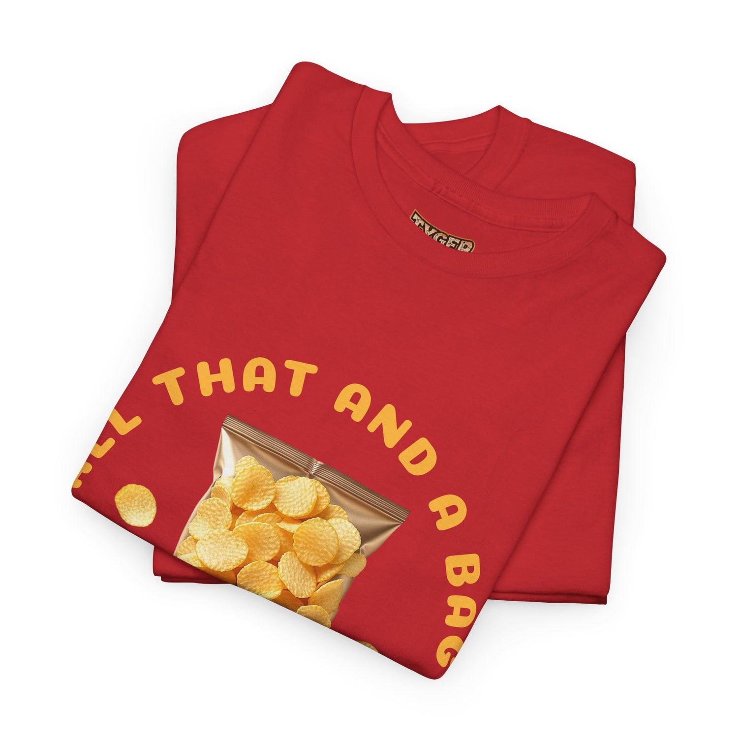 90s Catchphrase Humor Tee - Funny All That And A Bag Of Potato Chips Unisex Heavy Cotton Shirt