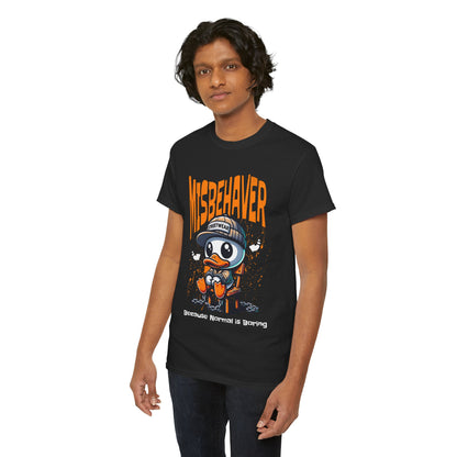 Misbehaver Duck T-Shirt — "Because Normal Is Boring" Graphic Tee