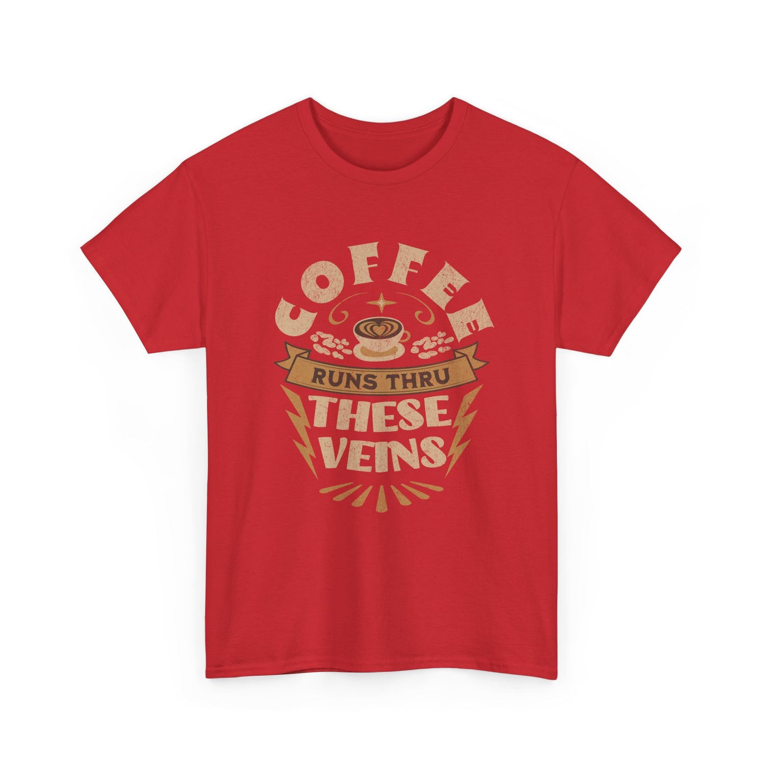 Coffee Runs Through These Veins – Funny Coffee Lover T-Shirt