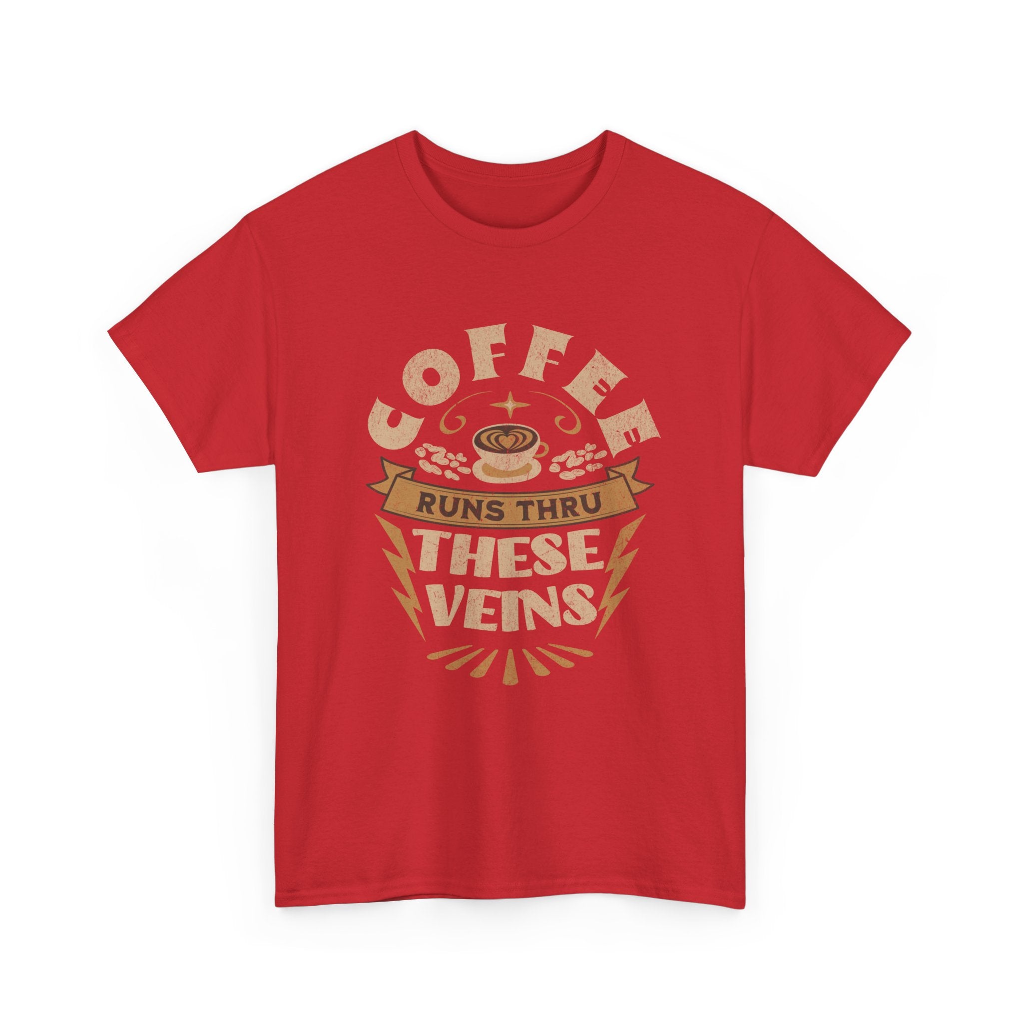 Coffee Runs Through These Veins – Funny Coffee Lover T-Shirt