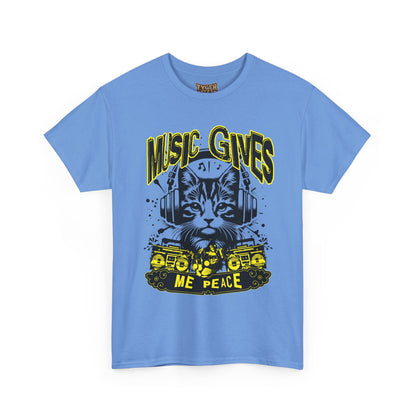 Music Gives Me Peace Cat T-Shirt