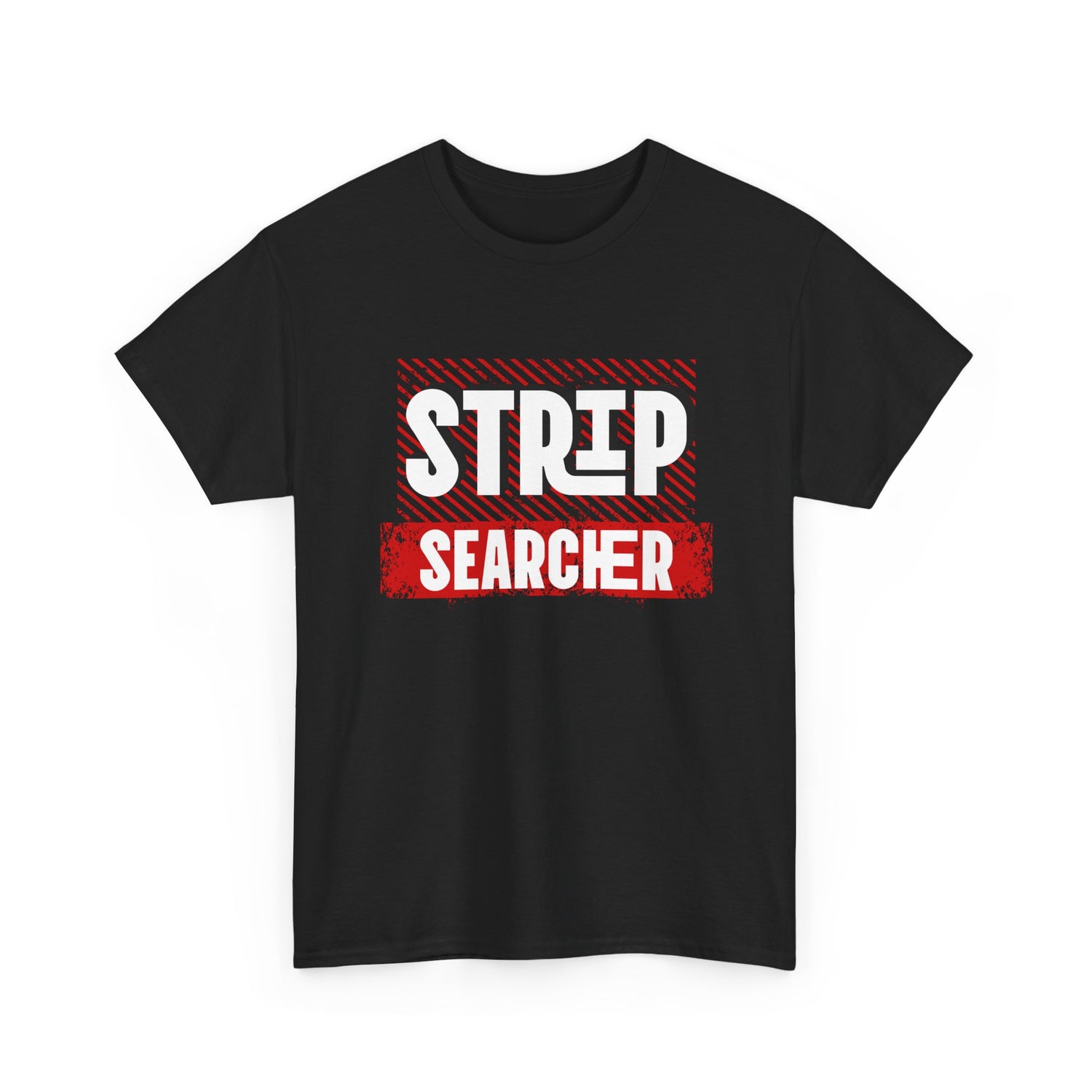 Step Searcher Graphic Tee — Vintage Red Stamped Design