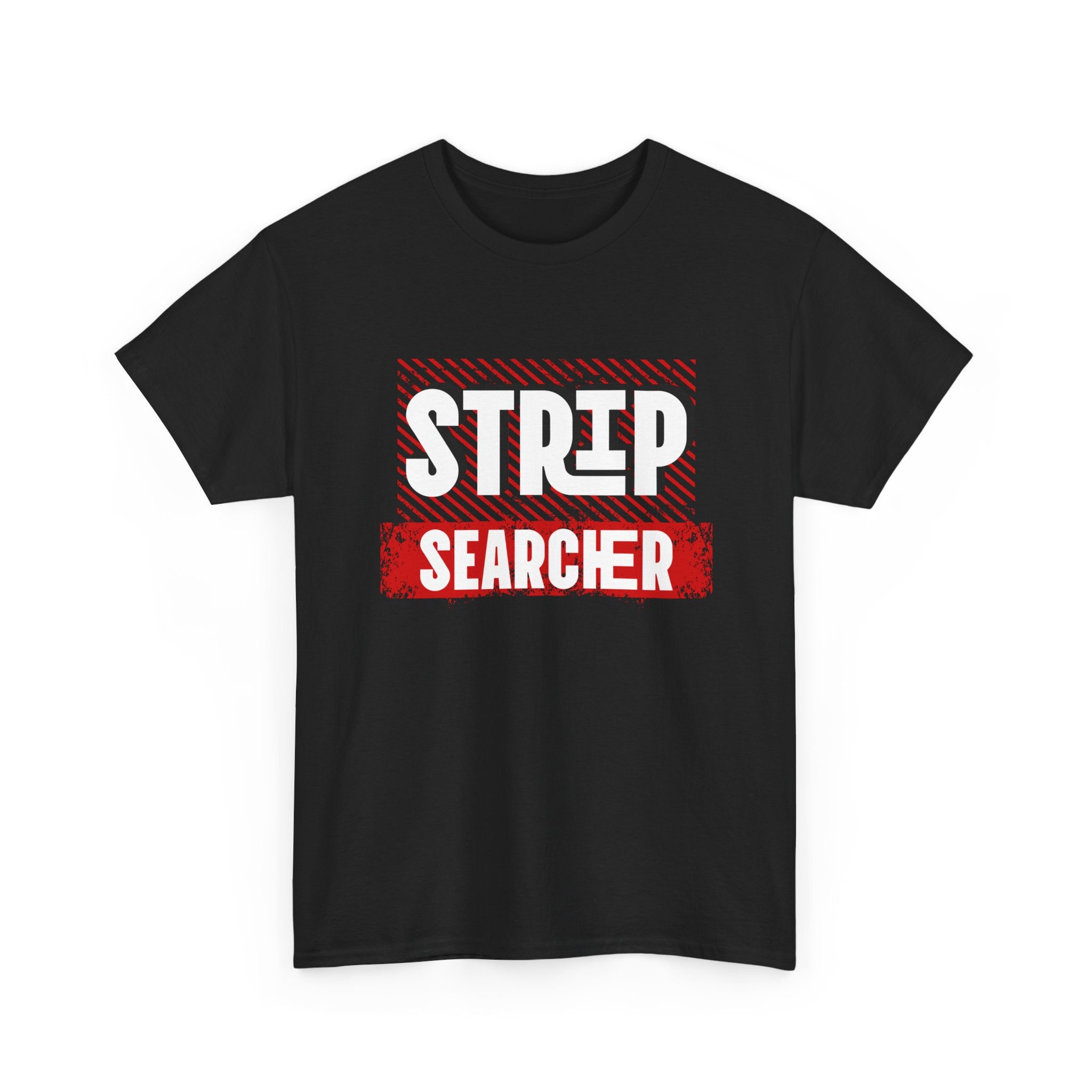 Step Searcher Graphic Tee — Vintage Red Stamped Design