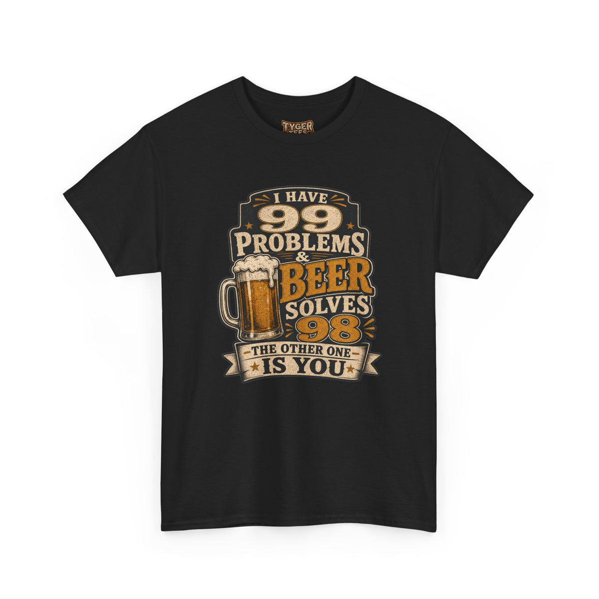 Beer Solves 99 Problems T‑Shirt – Funny Beer Graphic Tee