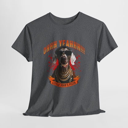 Little Johns Pizza Lover Unisex Tee, Ohhh Yeahhh Graphic Tee, Funny Dog T-Shirt, Food Lover Gift, Unisex Cotton Shirt